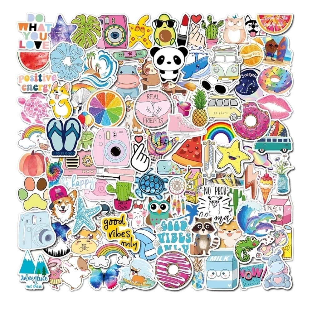 100 Pieces Colorful Sticker Pack